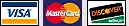 Visa, MC, Discover, Amex
